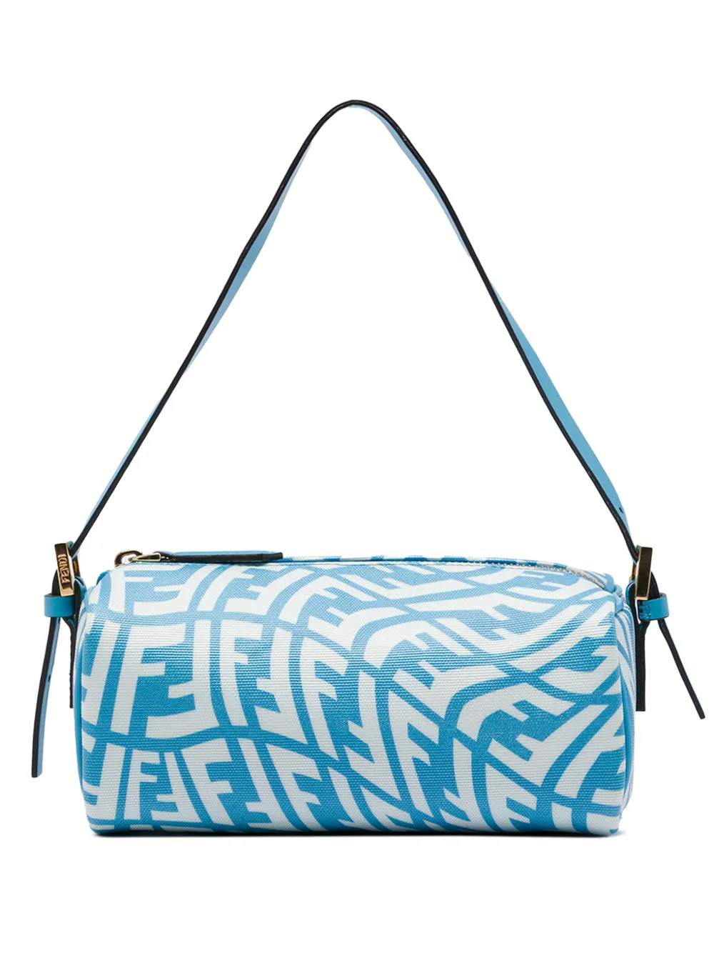 Fendi Pre-Owned 2010-2026 Sarah Coleman Zucca Coated Canvas Vertigo shoulder bag - Blu