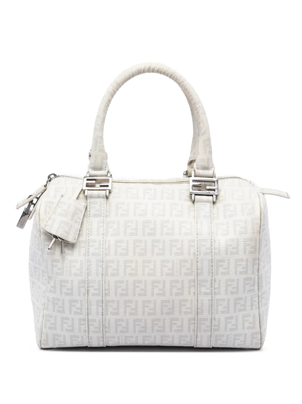 Fendi Pre-Owned 2000-2010 Zucchino Coated Canvas boston bag - Bianco