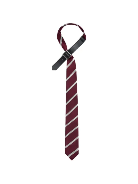 Noir Kei Ninomiya Striped University buckle-detail tie