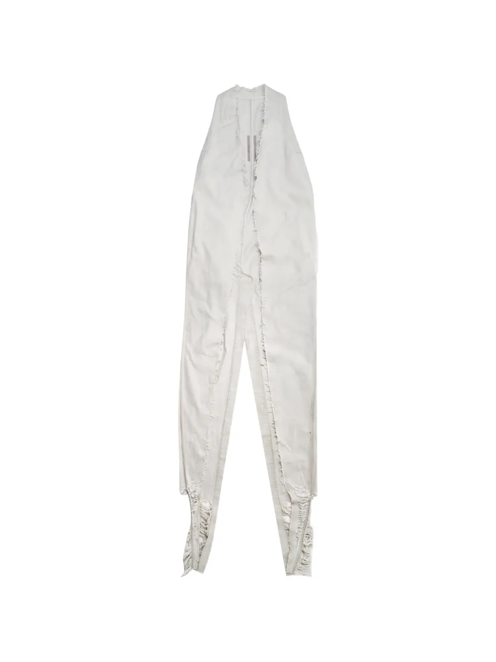 Rick Owens frayed sleeveless coat - Weiß