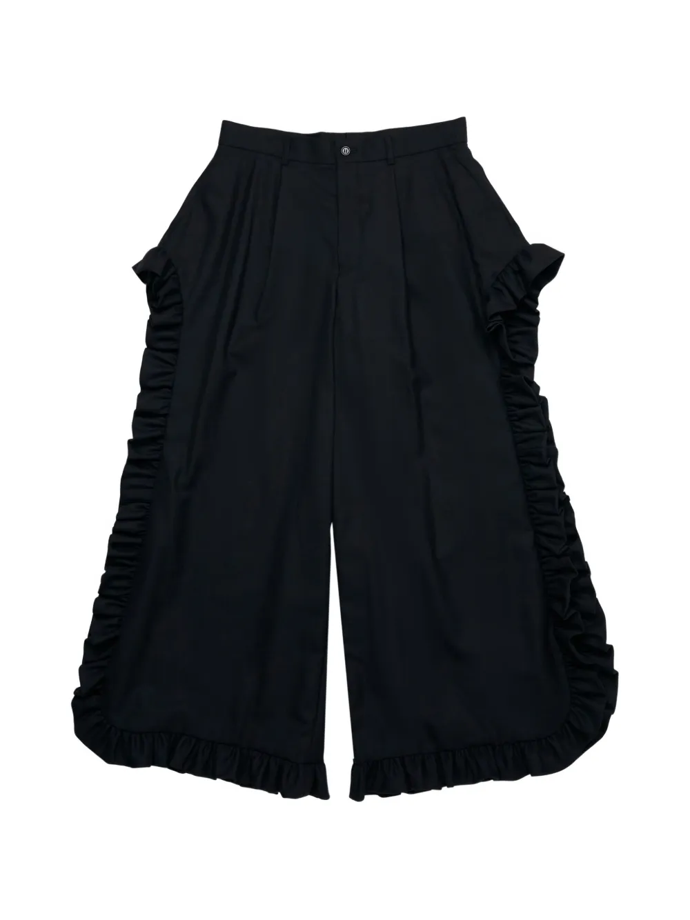 Noir Kei Ninomiya ruffled trousers - Nero