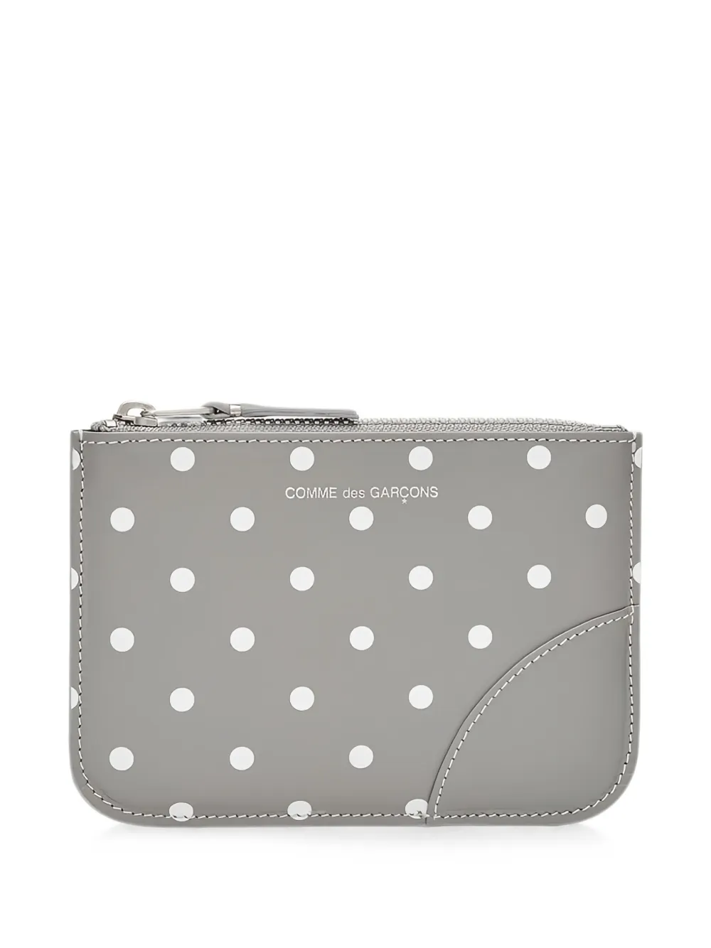 Comme Des Garçons Wallet polka-dot zip-top purse - Grigio