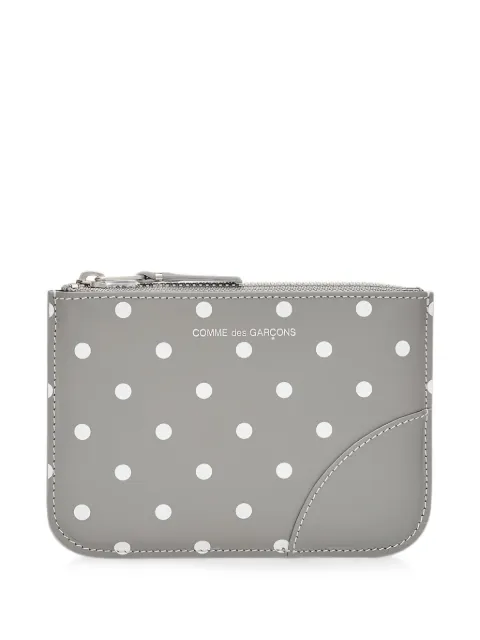 Comme Des Garçons Wallet polka-dot zip-top purse