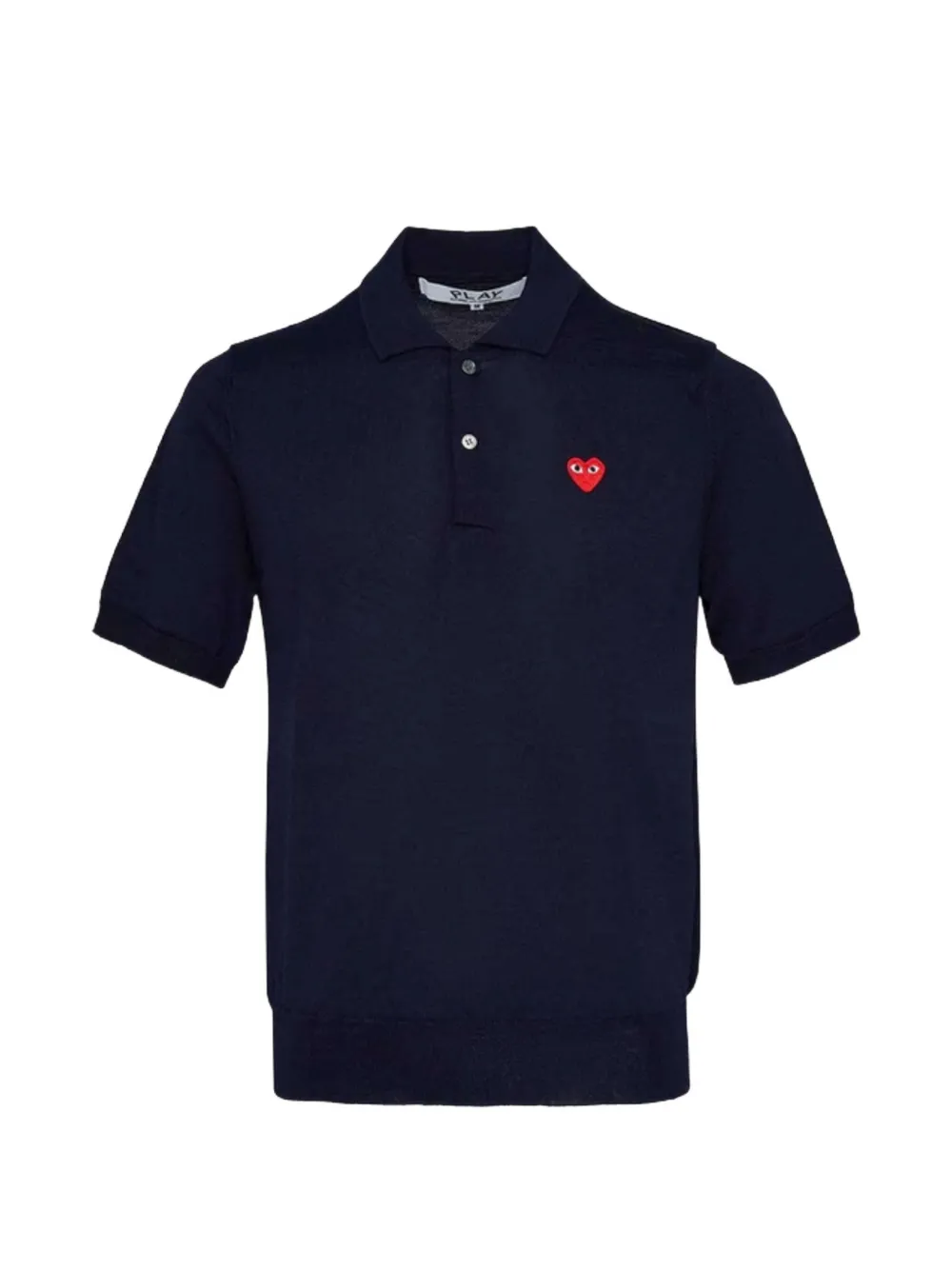 Comme Des Garçons Play logo-patch polo shirt - Blau