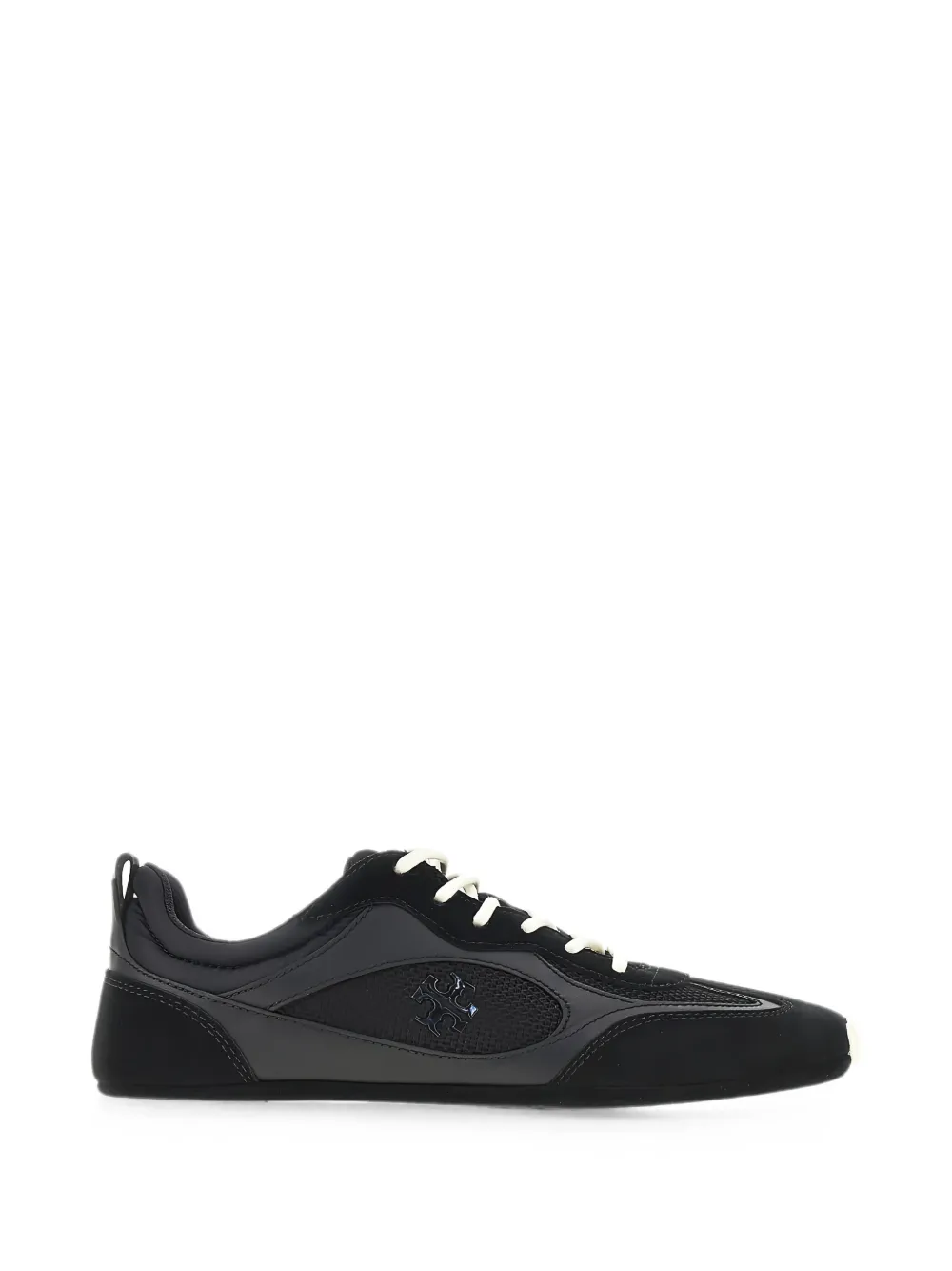 Tory Burch logo-patch panelled sneakers - Schwarz