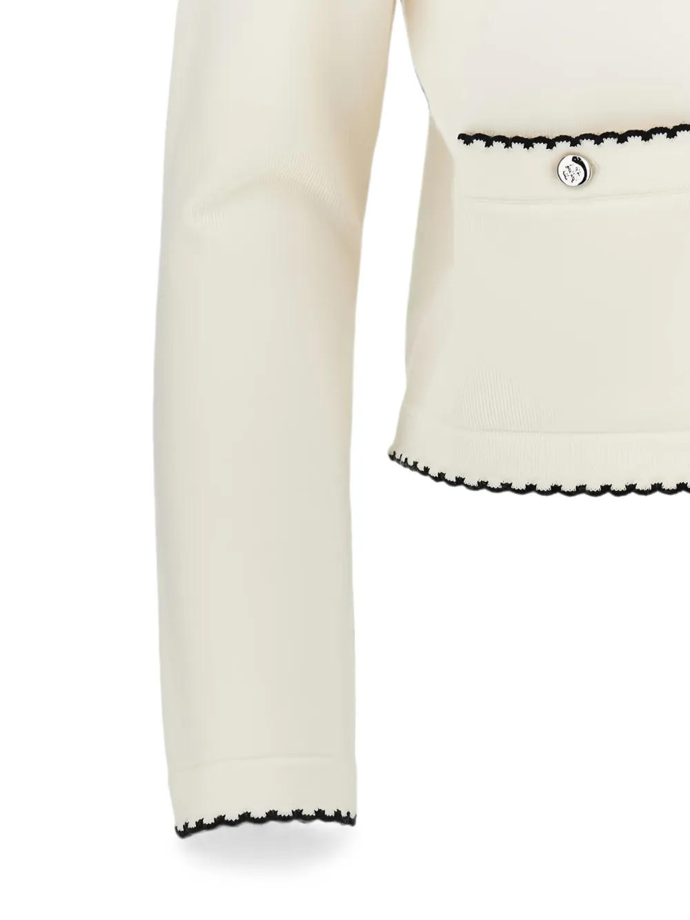 Tory Burch Kendra vest met gewelfde afwerking en knopen Beige