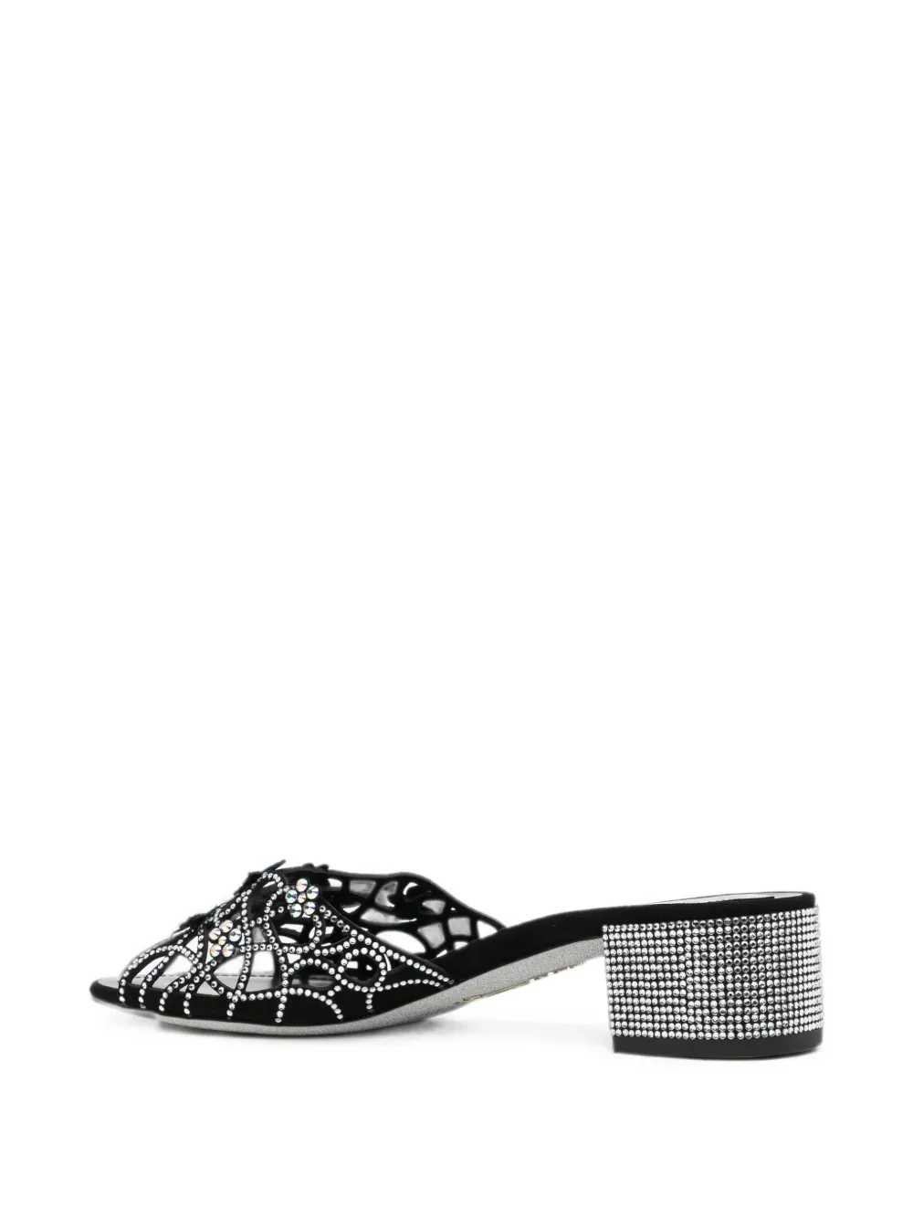 René Caovilla Eden crystal-embellished mules Zwart