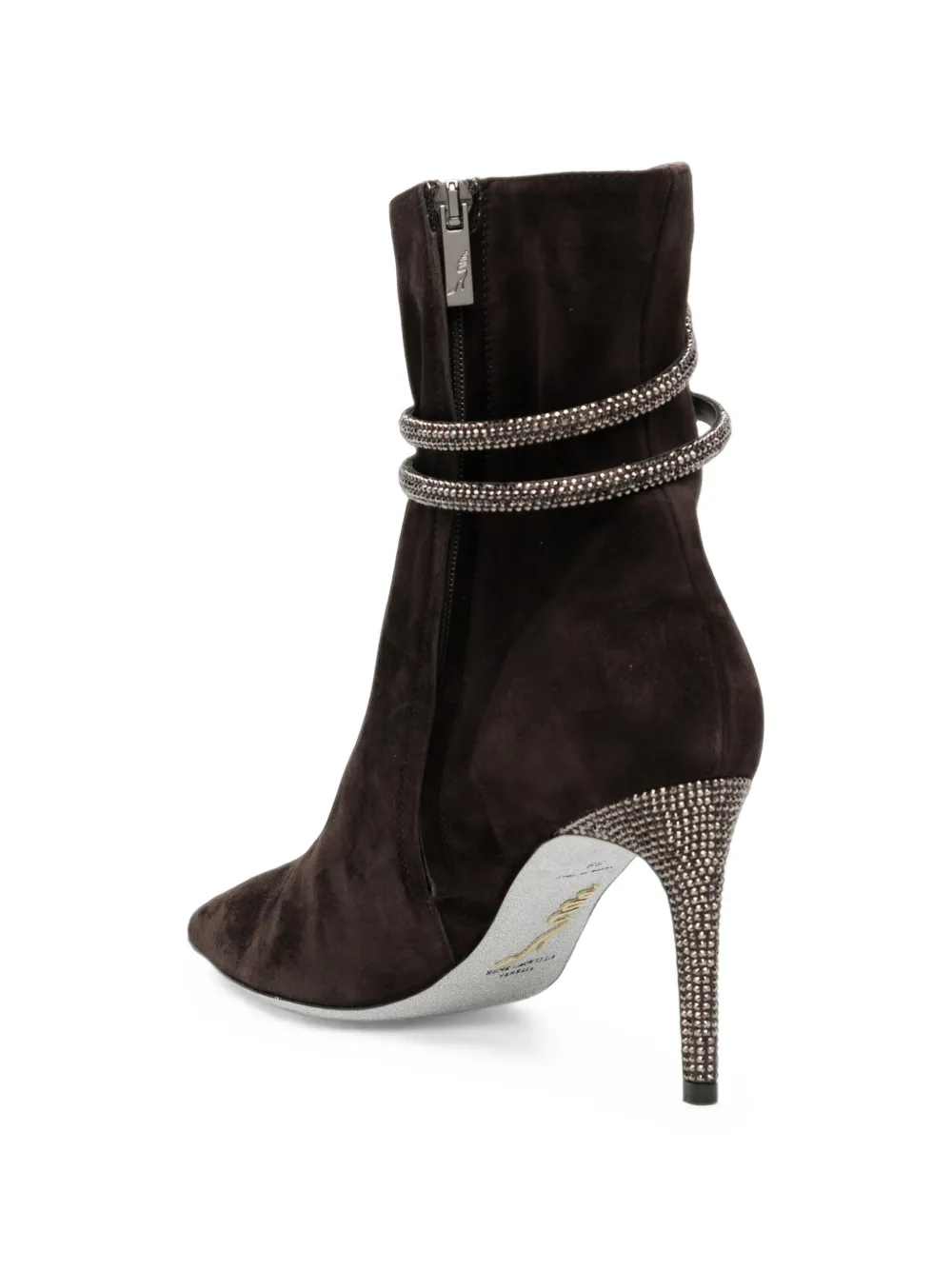 René Caovilla 85mm Cleo ankle boots Bruin