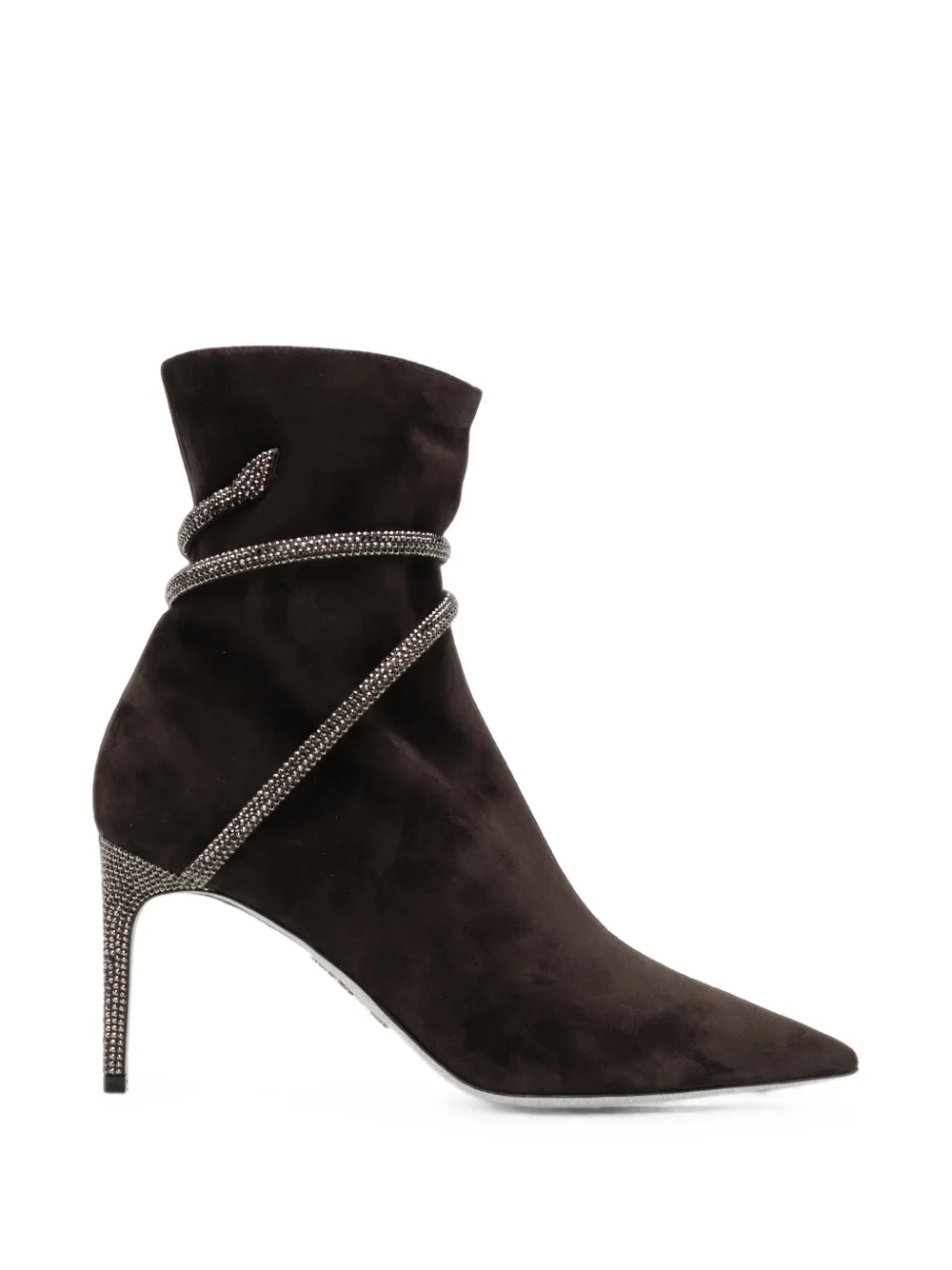 René Caovilla 85mm Cleo Ankle Boots In Brown
