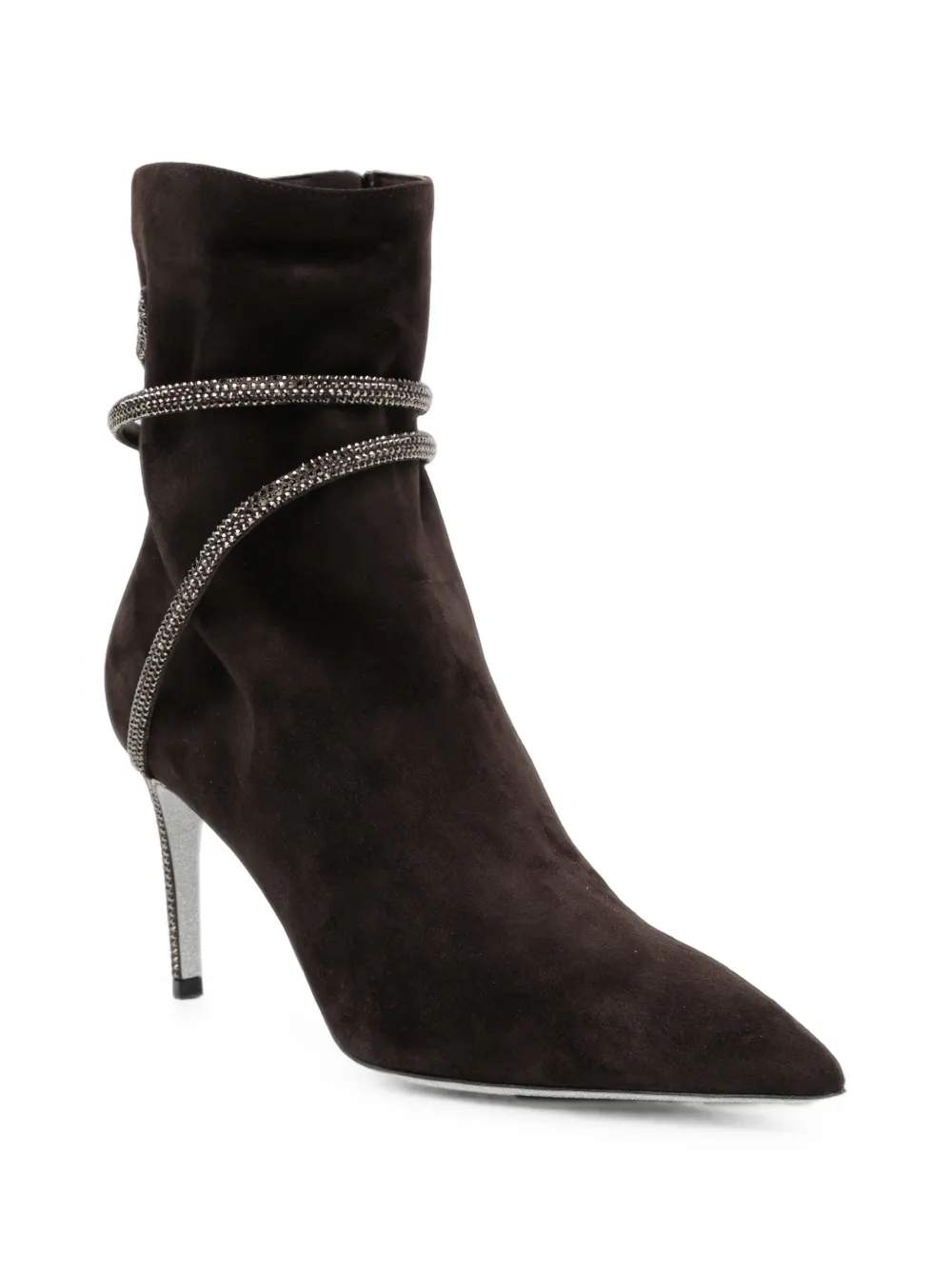 René Caovilla 85mm Cleo ankle boots Bruin