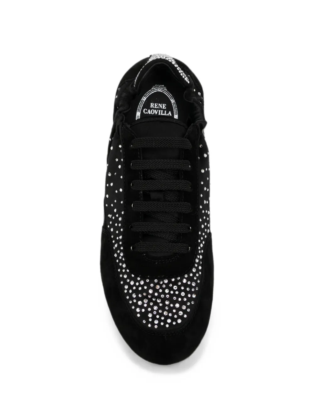 René Caovilla Florence crystal-embellished sneakers Zwart
