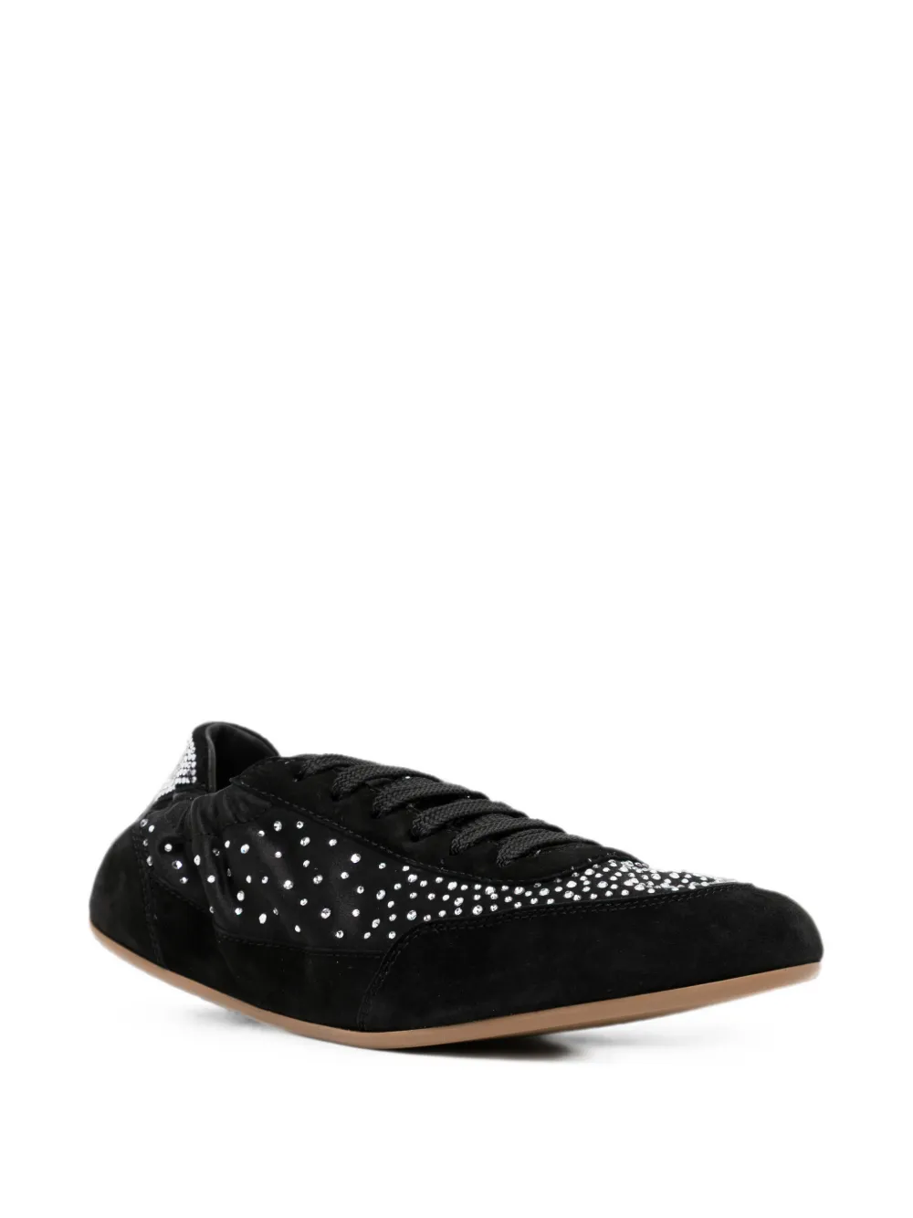 René Caovilla Florence crystal-embellished sneakers Zwart