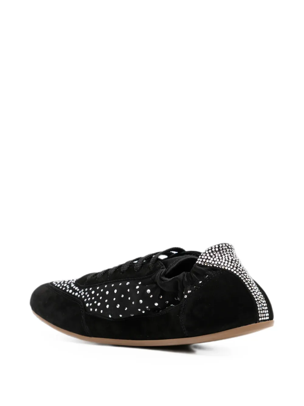 René Caovilla Florence crystal-embellished sneakers Zwart