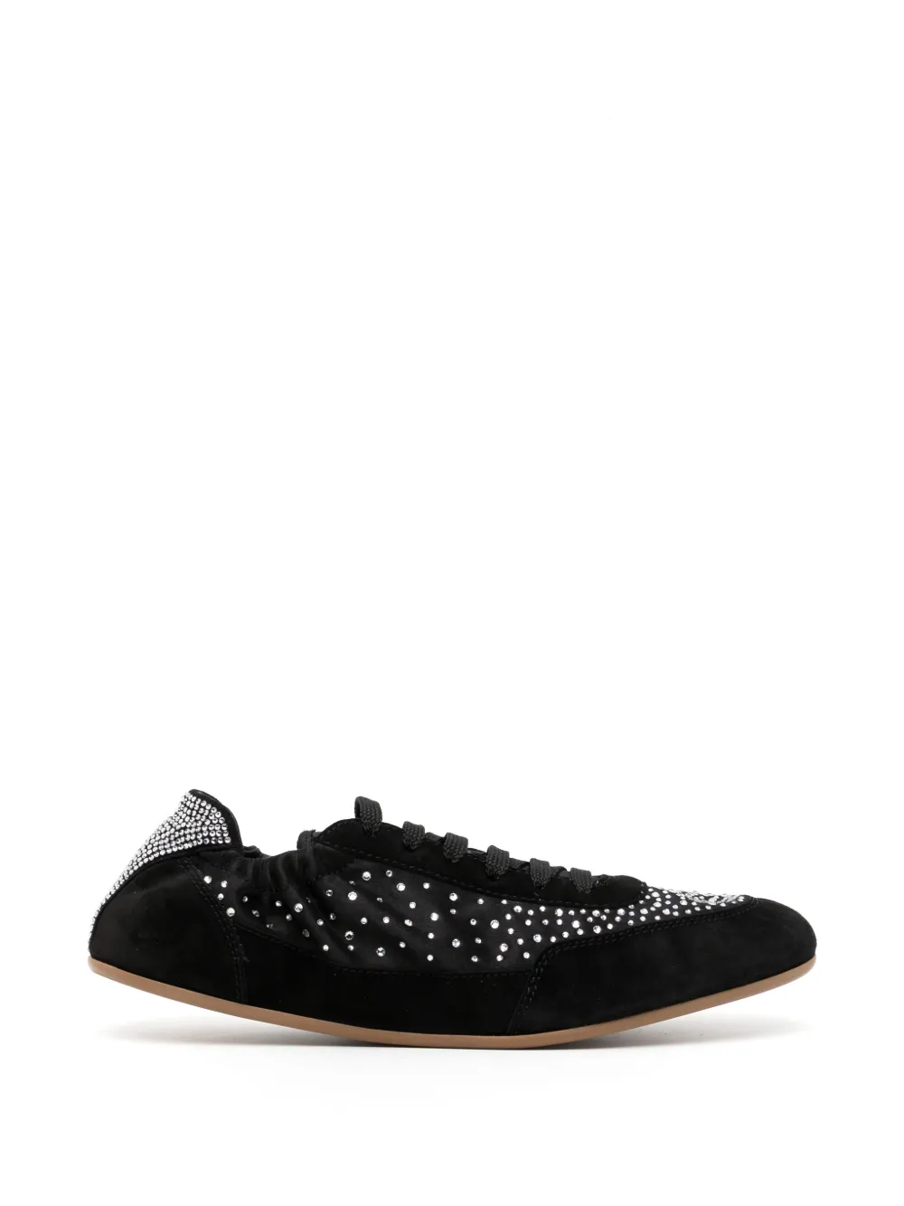 René Caovilla Florence crystal-embellished sneakers Zwart