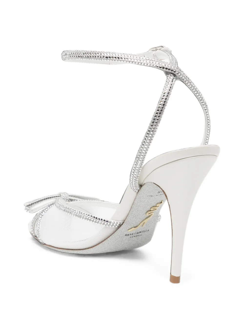 René Caovilla 105mm Lynette sandals Wit