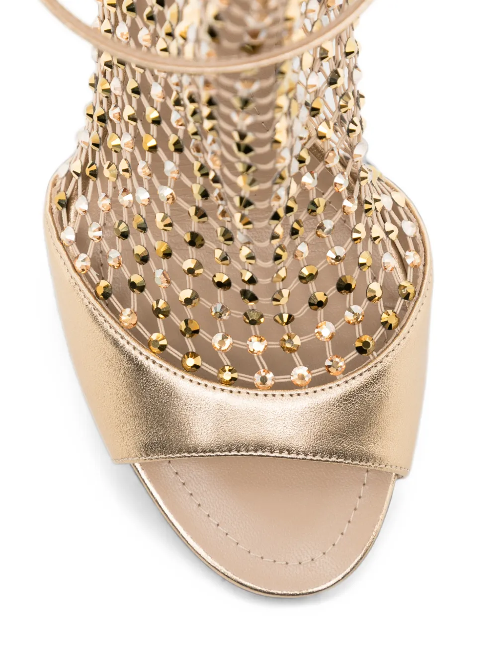 René Caovilla 105mm Galaxia sandals Goud