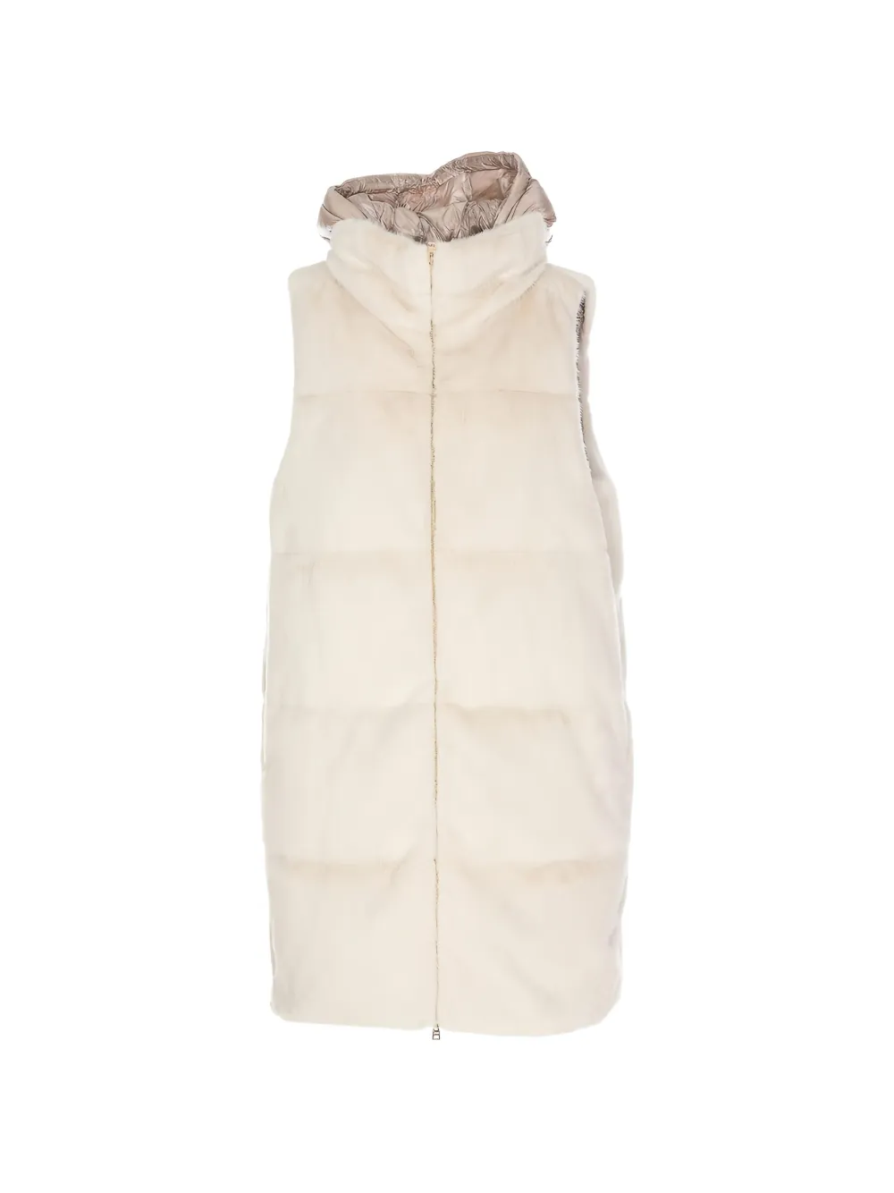 Herno gilet en fourrure artificielle à capuche - Tons neutres Herno gilet en fourrure artificielle à capuche - Tons neutres