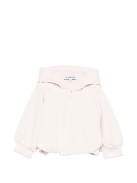 Emporio Armani Kids logo-patch zip-up hoodie