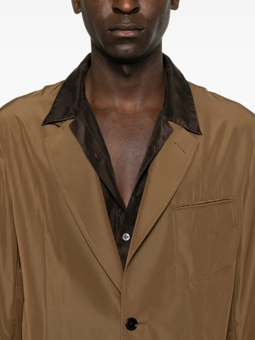 TOM FORD Jack met gekerfde revers Bruin