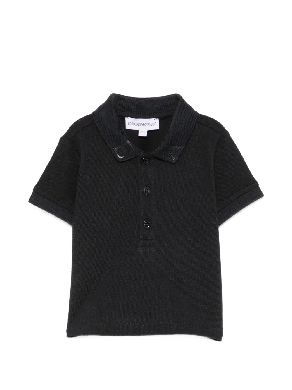 Emporio Armani Kids logo-print polo shirt - Nero