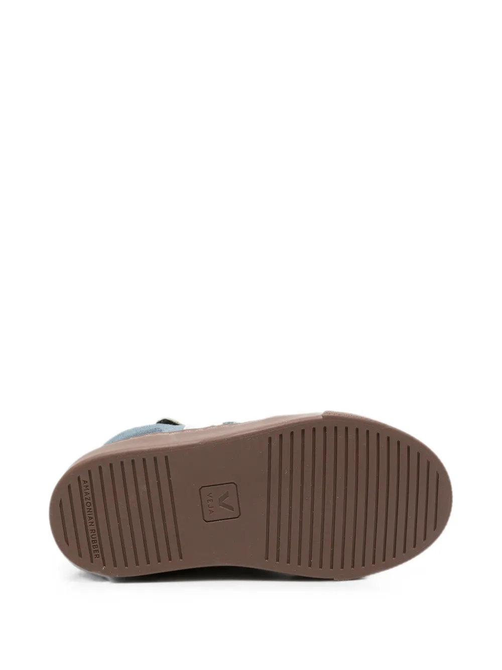 VEJA Kids Small V-10 touch-strap suede sneakers Blauw