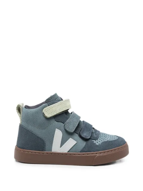 VEJA Kids Small V-10 touch-strap suede sneakers
