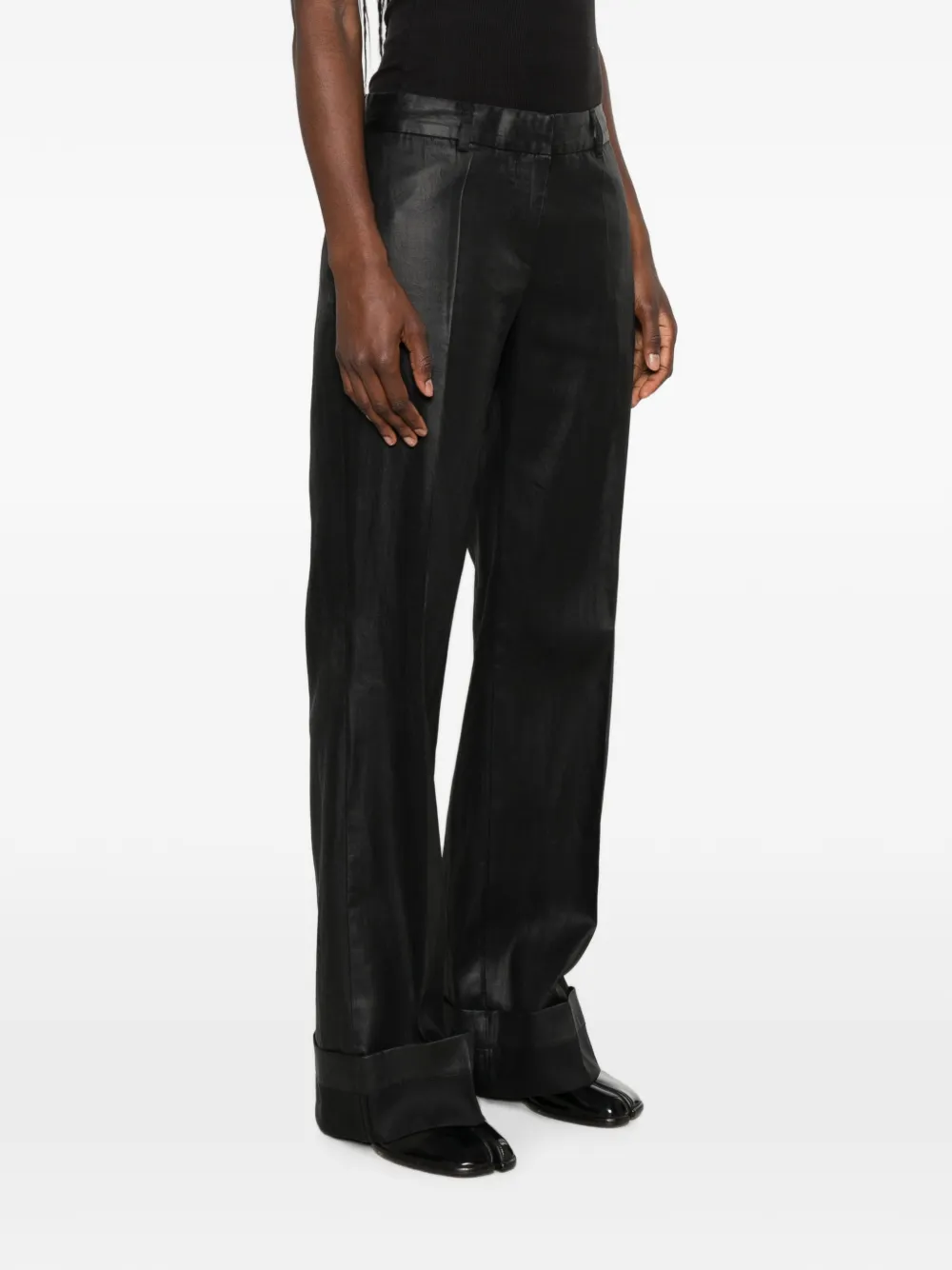OUR LEGACY Pantalon met wijde pijpen Zwart
