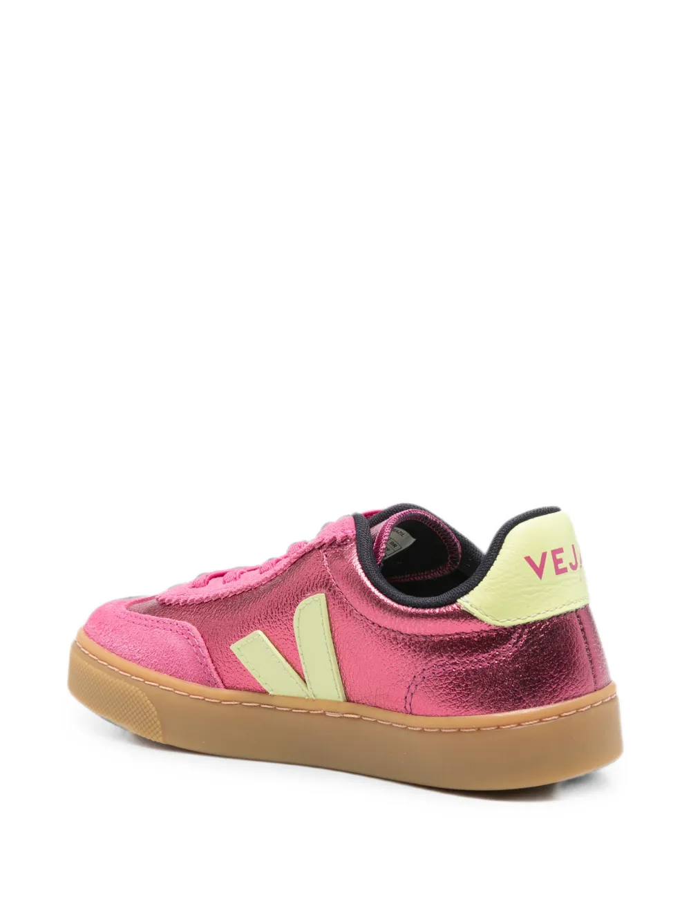 VEJA Kids Volley metallic-effect sneakers Roze