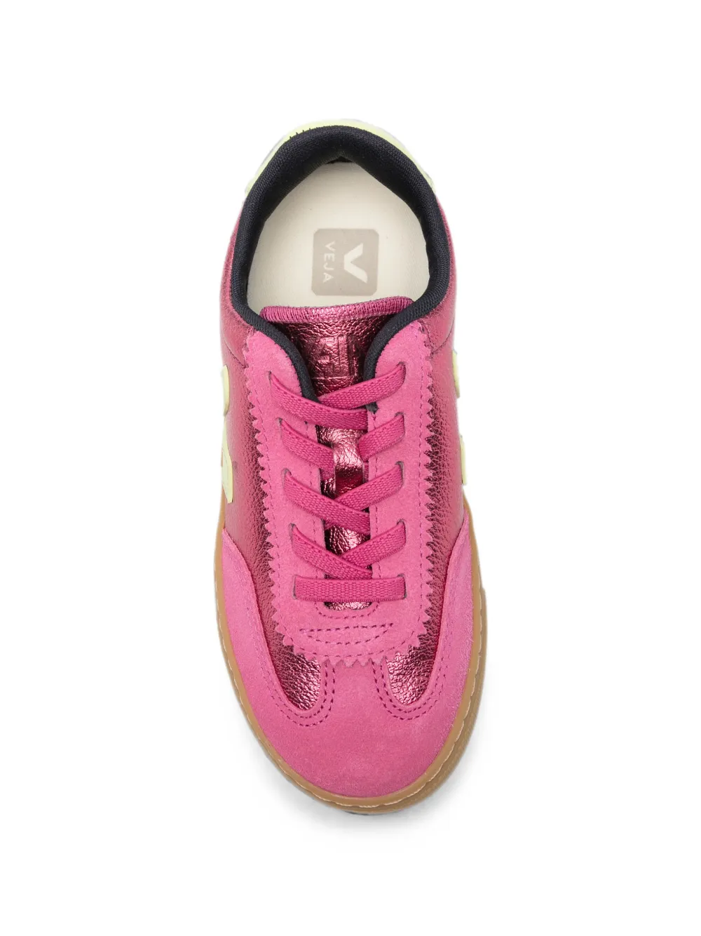 VEJA Kids Volley metallic-effect sneakers Roze