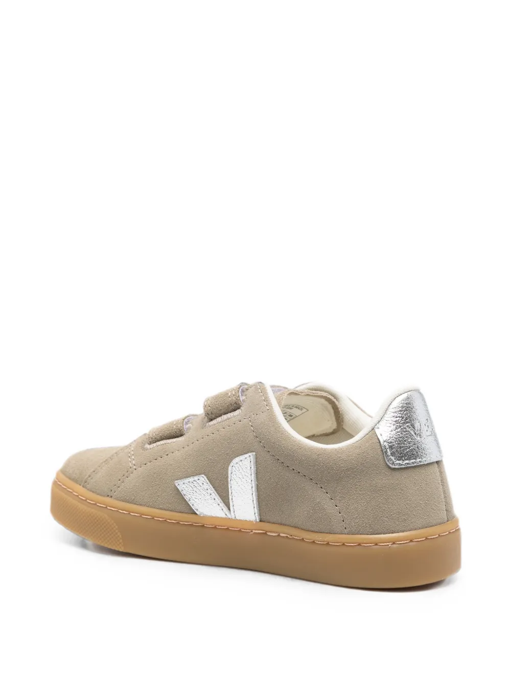 VEJA Kids Small Esplar touch-strap suede sneakers Grijs
