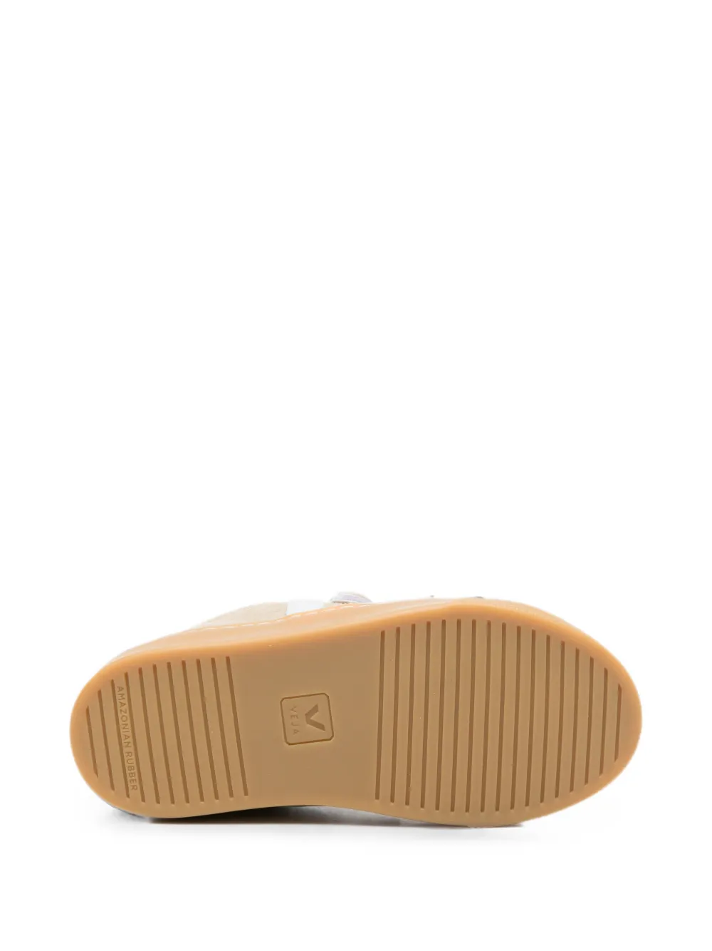 VEJA Kids Small Esplar touch-strap suede sneakers Grijs