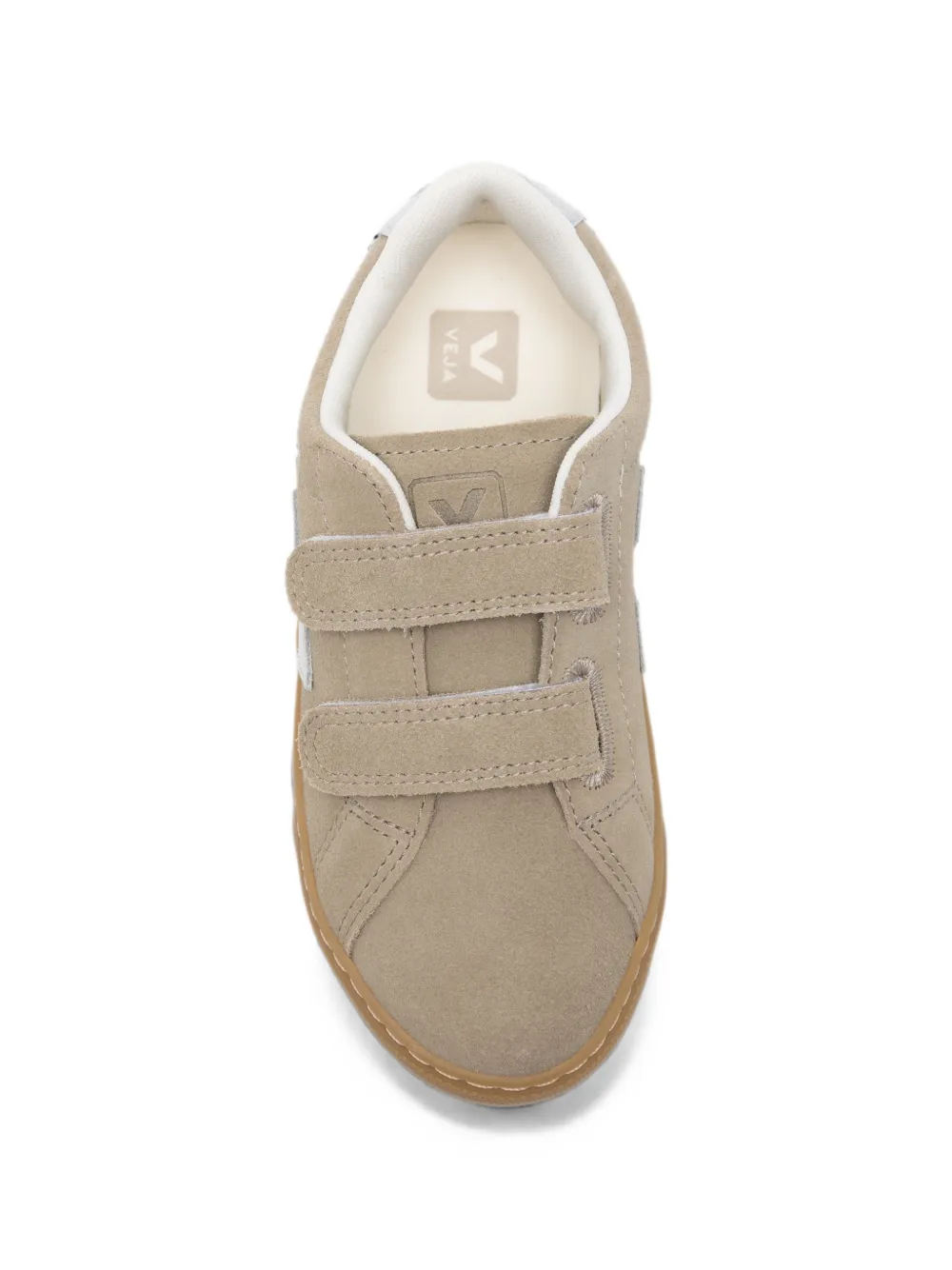 VEJA Kids Small Esplar touch-strap suede sneakers Grijs