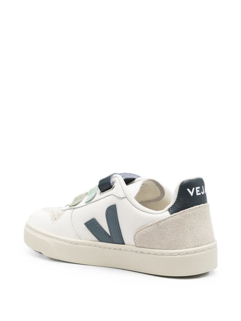 VEJA Kids V-10 touch-strap sneakers Wit