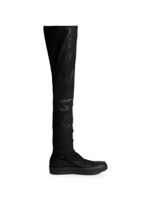 Rick Owens DRKSHDW Gewachste High Sock Stiefel