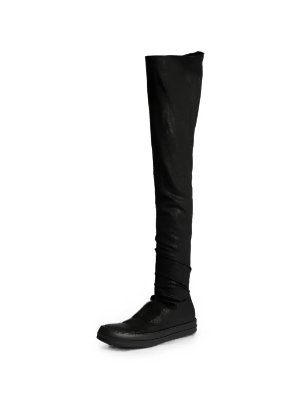 Rick Owens DRKSHDW waxed High Sock boots Zwart
