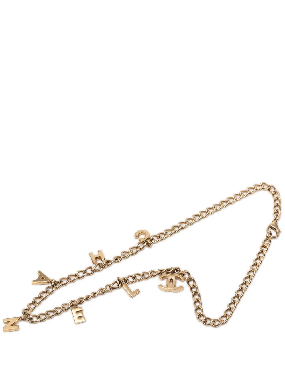 CHANEL Pre-Owned 2002 CC Gold Plated Letters Pendant Necklace costume necklace - Oro