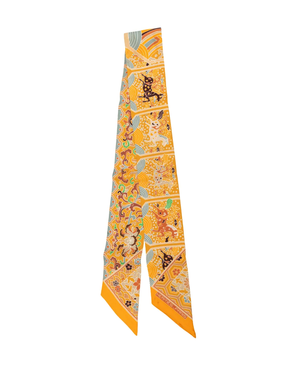 Hermès Pre-Owned 2010-2018 Collections Imperiales Silk Twilly Scarf scarves - Arancione