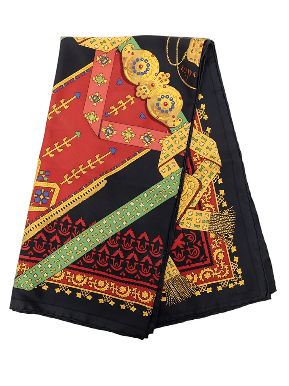 Hermès Pre-Owned 1980-2015 Brins d Or Silk Scarf 90 scarves - Nero