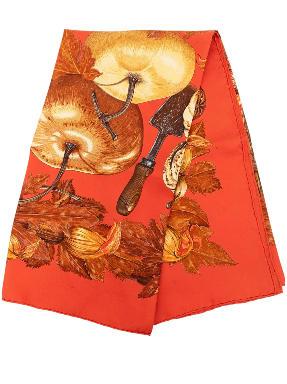 Hermès Pre-Owned 1998 Citrouilles et Coloquintes Silk Scarf 90 scarves - Arancione