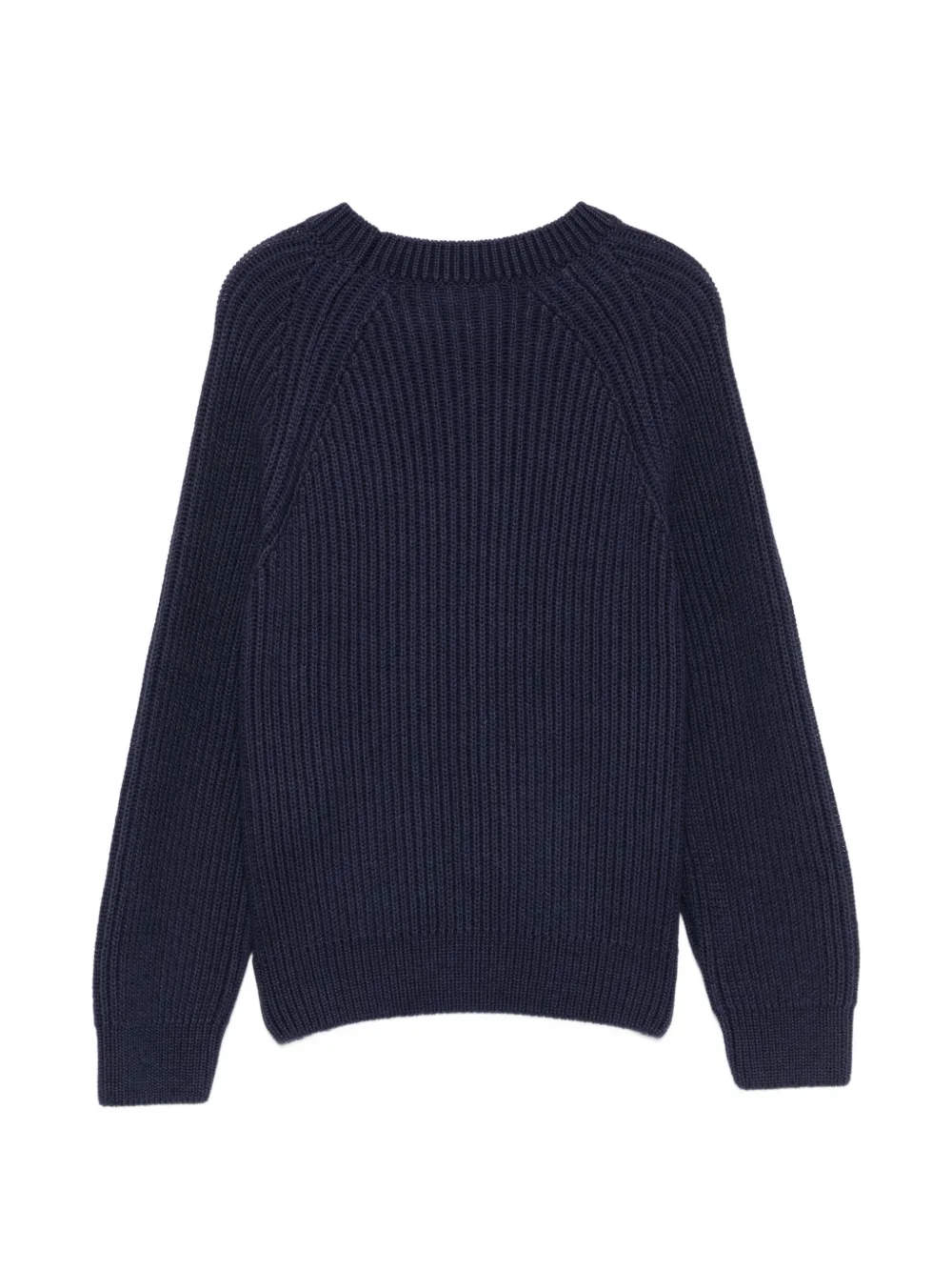 Paul & Shark Junior Ribgebreide trui met logo-patch Blauw