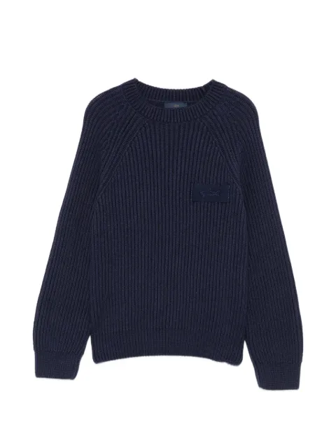 Paul & Shark Junior ribbed-knit logo-patch sweater