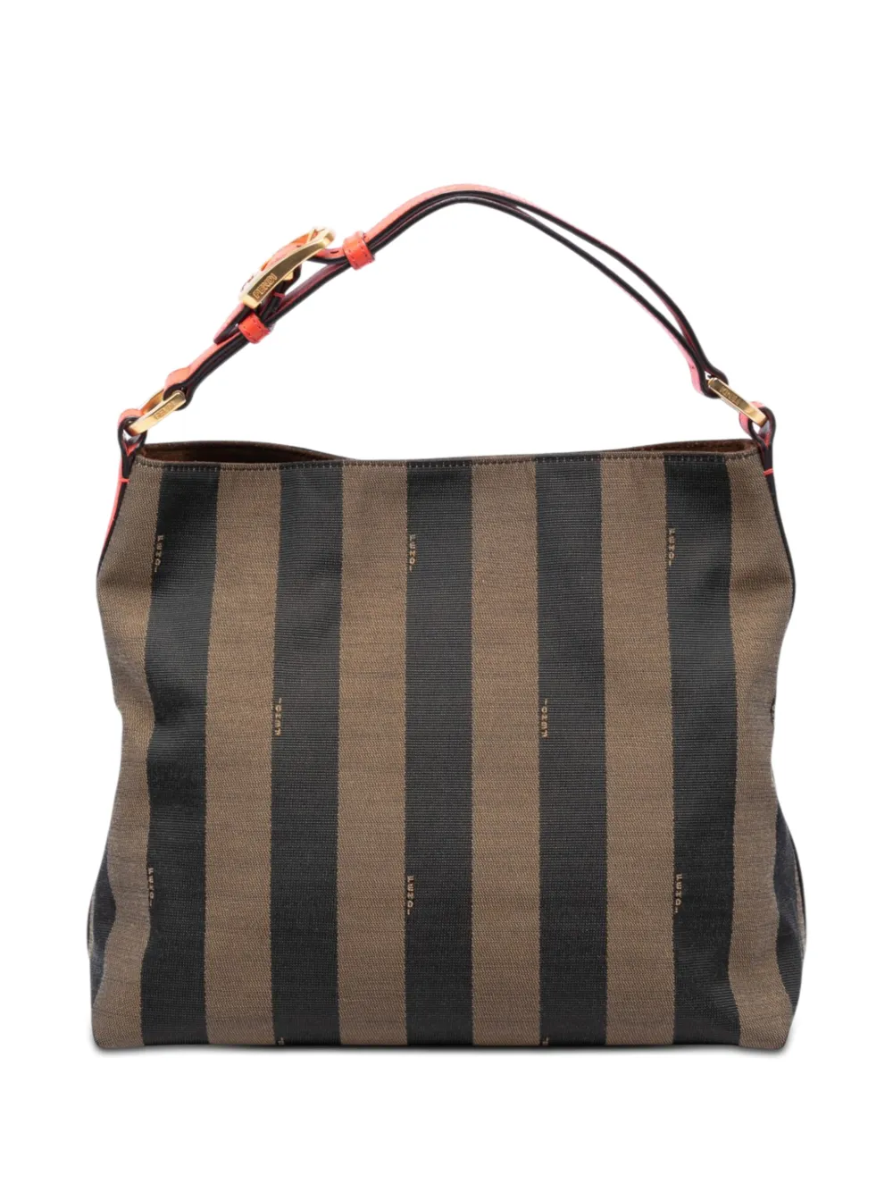 Fendi Pre-Owned 2010-2026 Pequin Canvas shoulder bag - Marrone