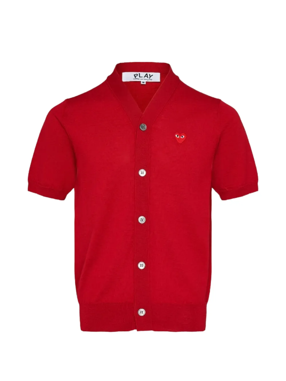 Comme Des Garçons Play Play short-sleeve cardigan - Rosso