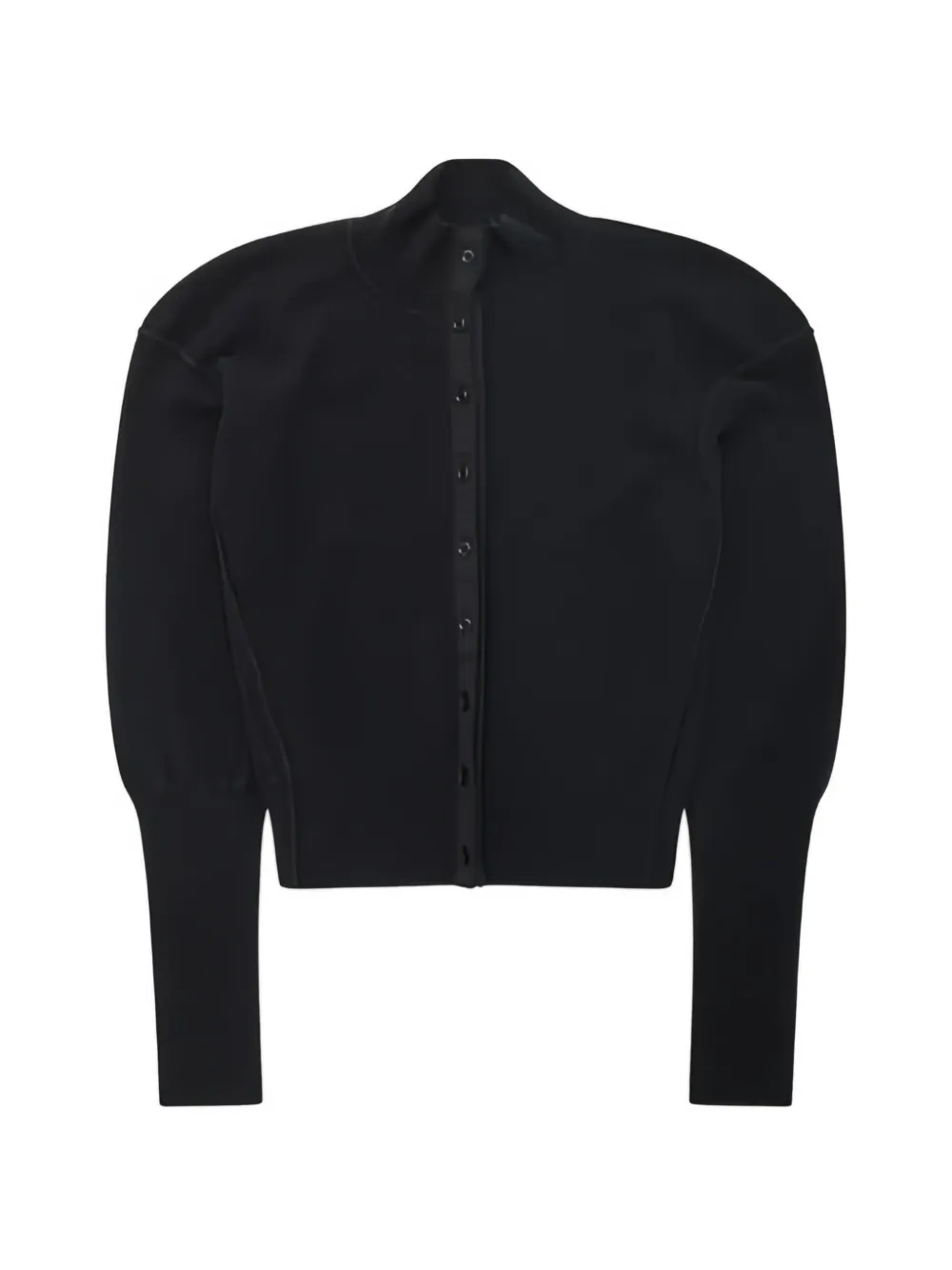 Torishéju high-neck button-up cardigan - Nero