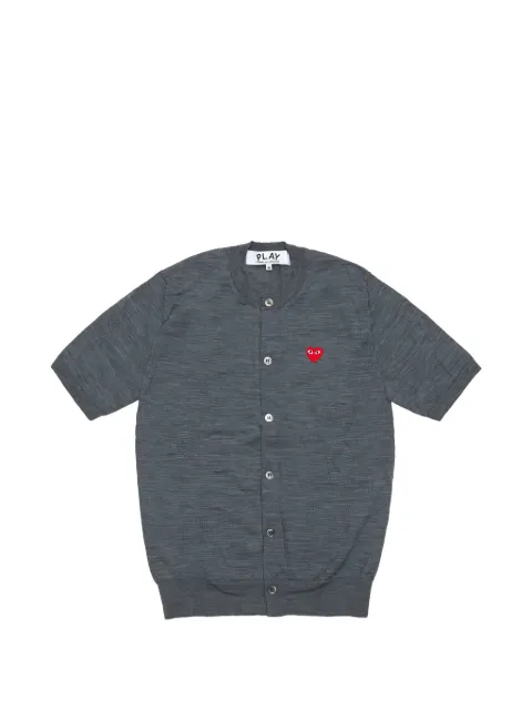 Comme Des Garçons Play logo heart-patch short-sleeve cardigan