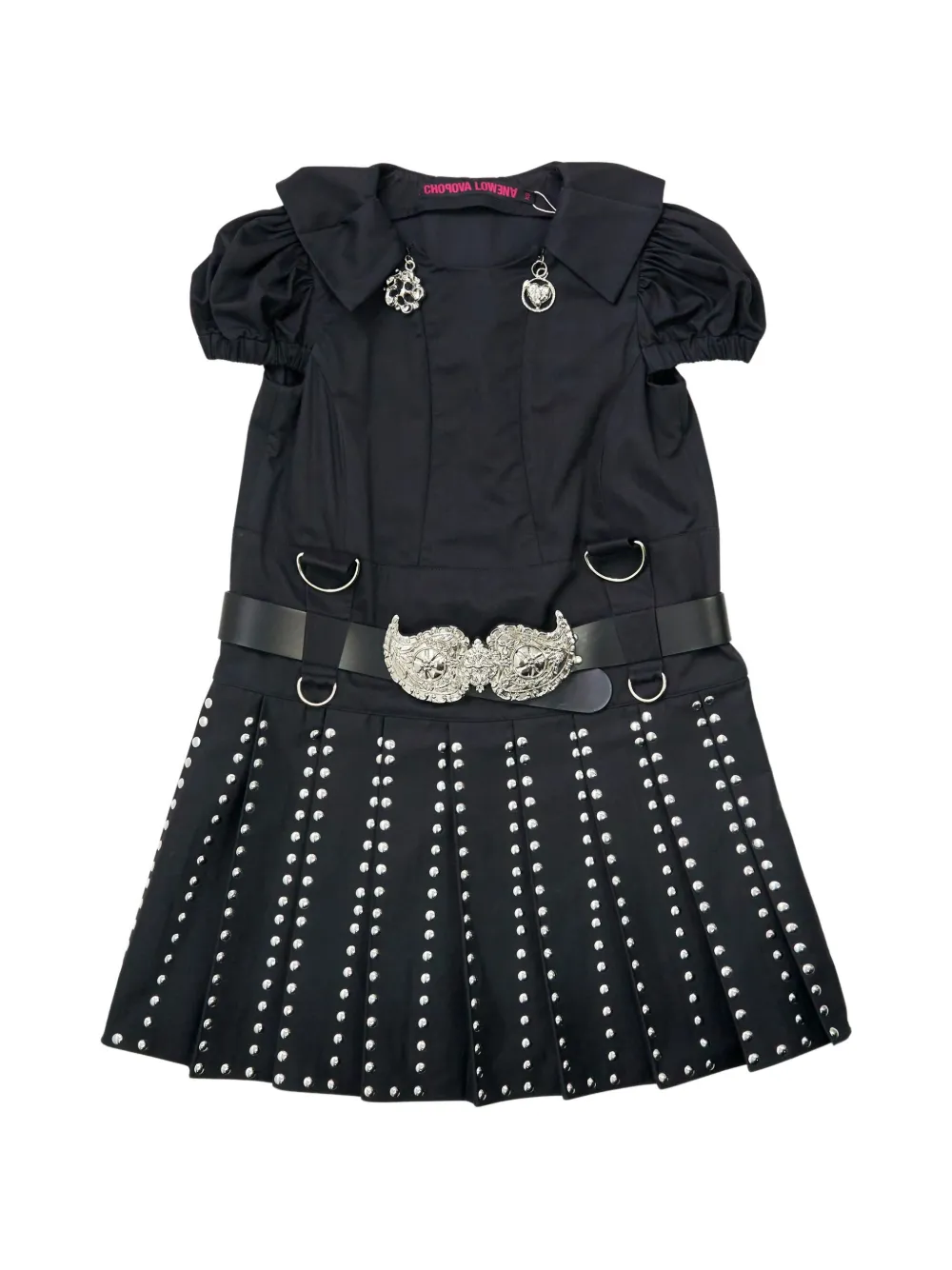 Chopova Lowena Falcon Kilt mini dress - Nero