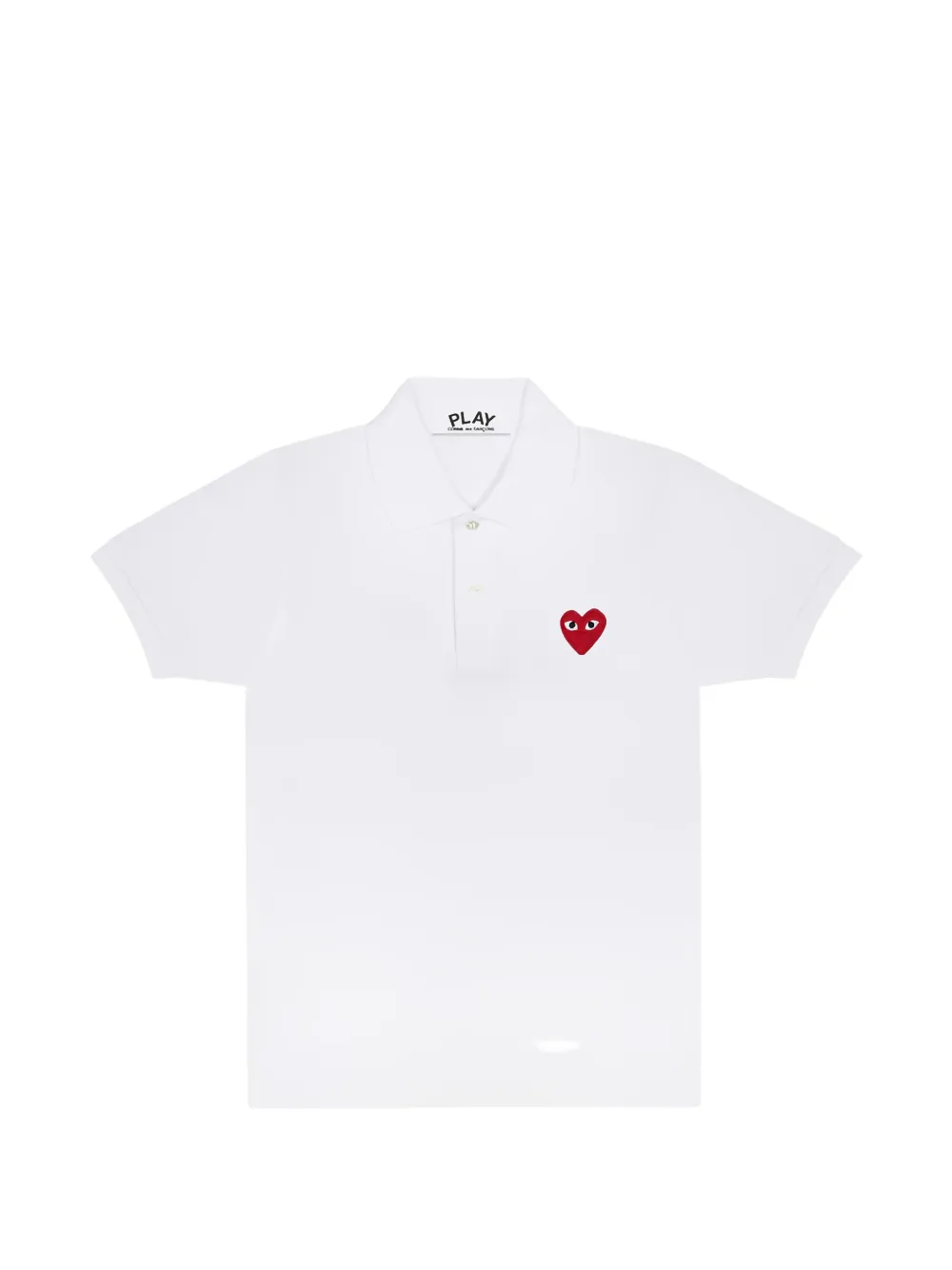 Comme Des Garçons Play logo heart-patch polo shirt - Weiß