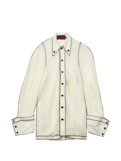 Christopher Nemeth contrast-stitch wide-cuff shirt