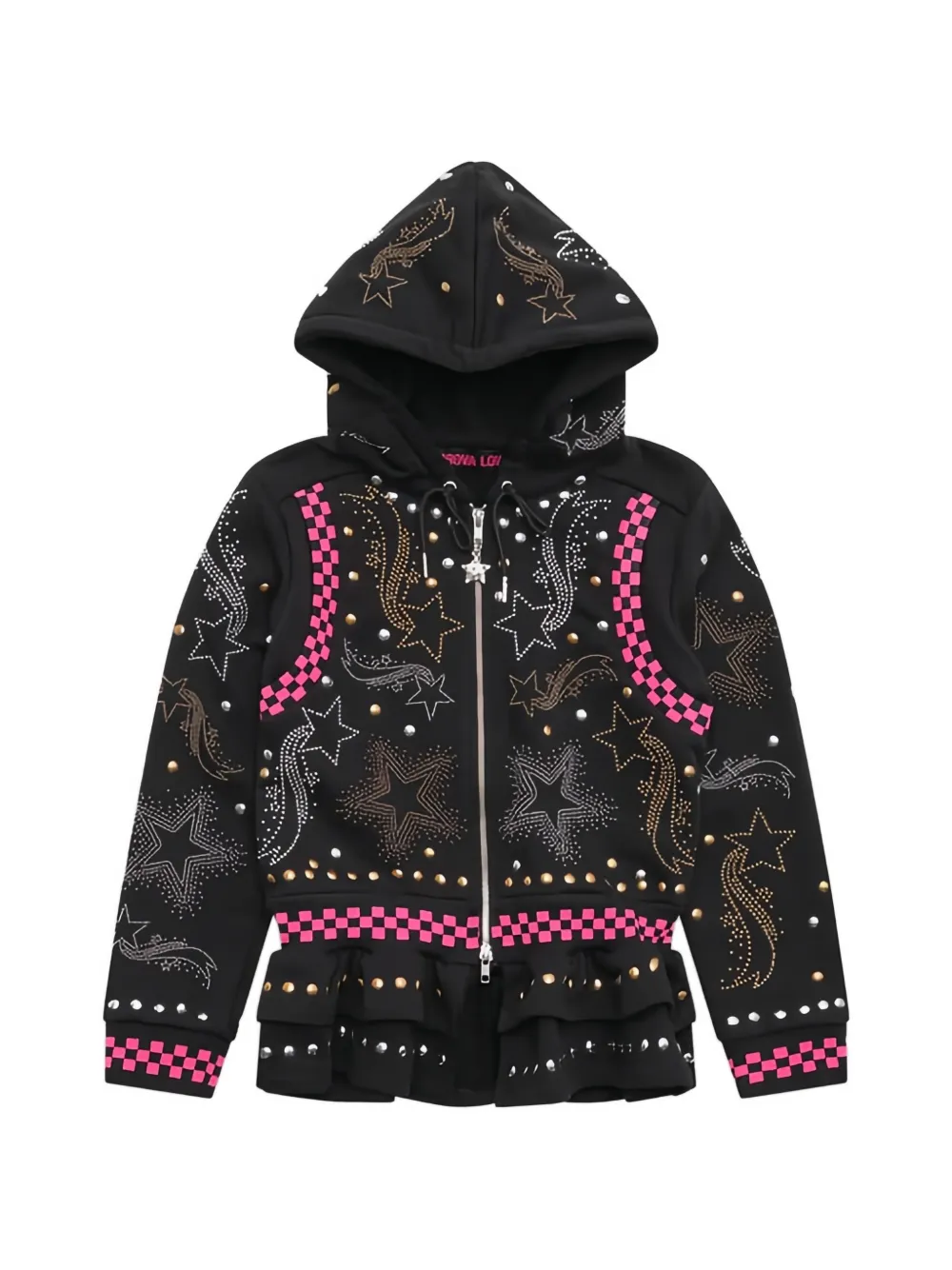 Chopova Lowena Janine stud-embellished hoodie - Nero