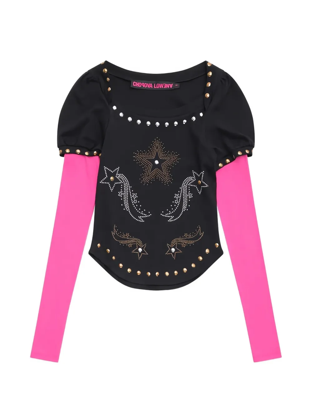 Chopova Lowena Janine stud-embellished top - Nero